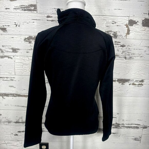 ATHLETA Rushcreek Mockneck Zip Pullover Black Sz M 930275 EUC - Picture 3 of 5